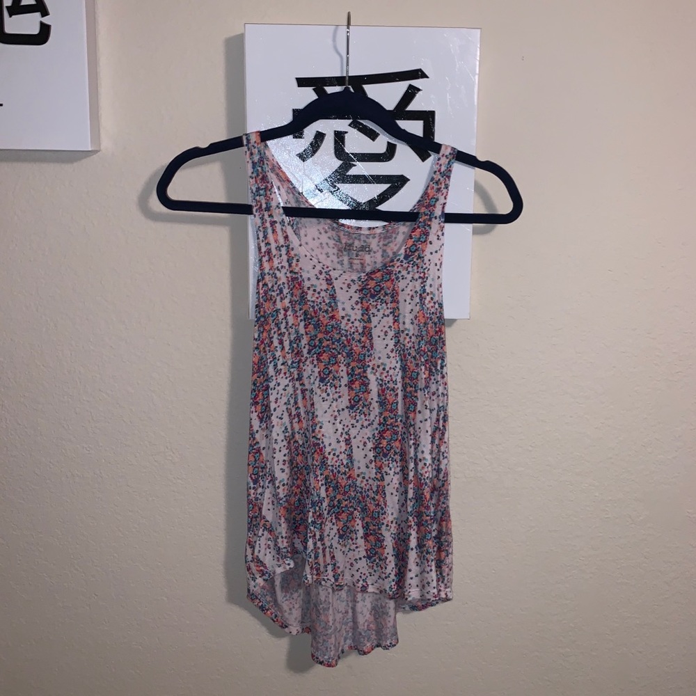 lightly worn floral tank